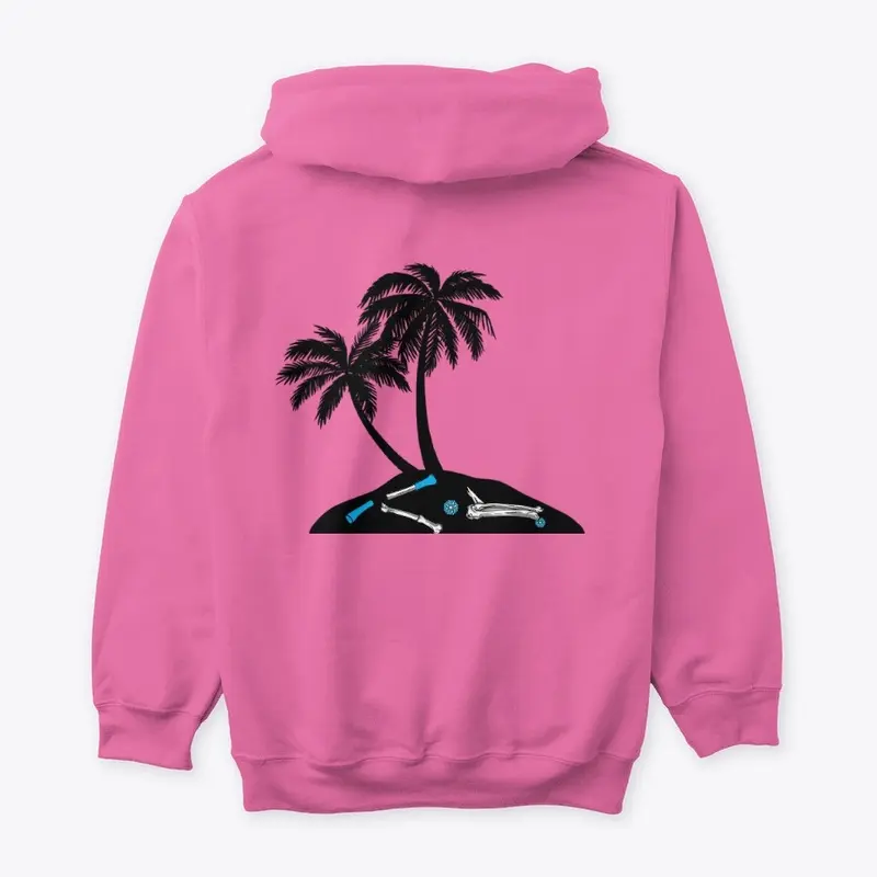 Scooter Bones beach hoodie