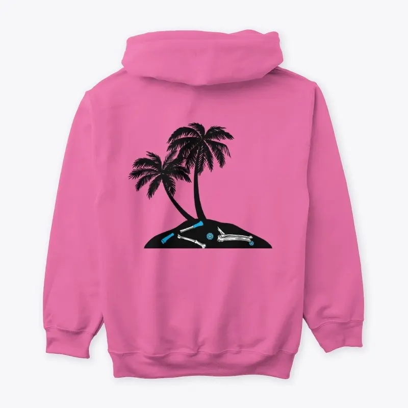 Scooter Bones beach hoodie