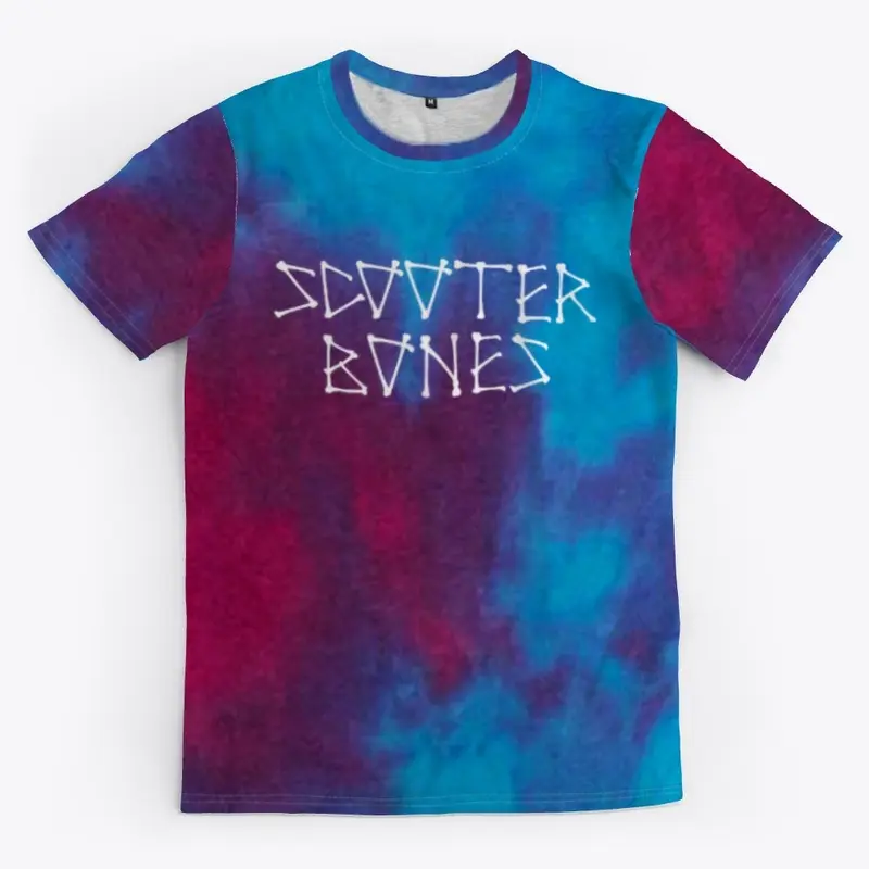 Adult Scooter Bones shirt tie dye