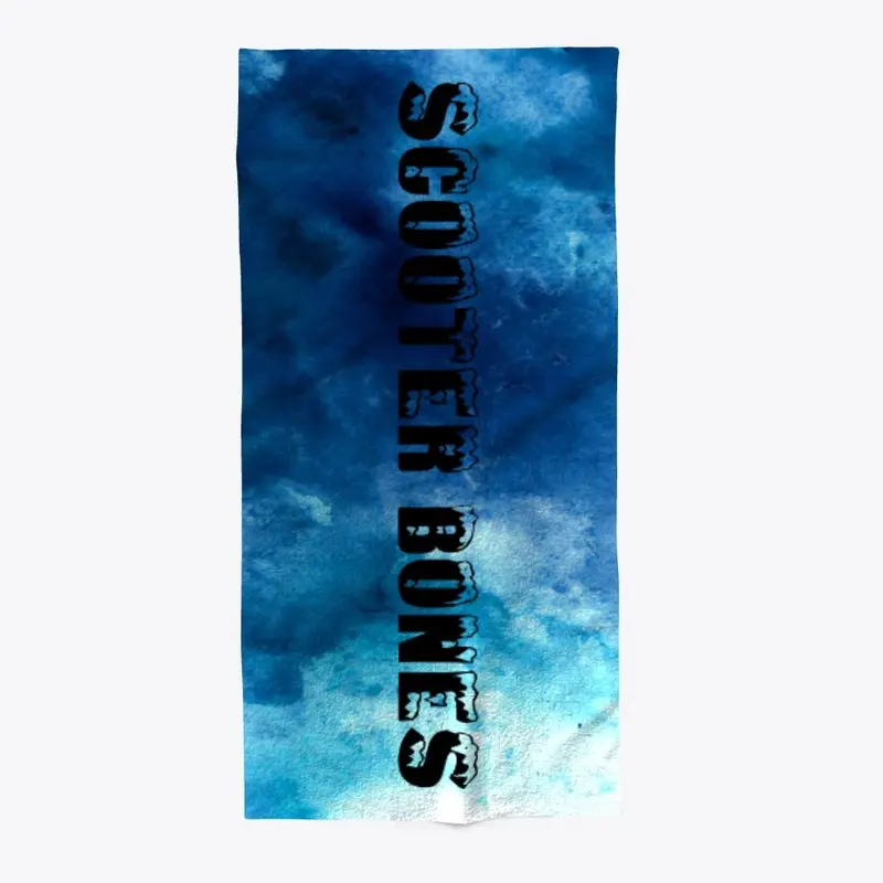 Scooter Bones tie dye towel